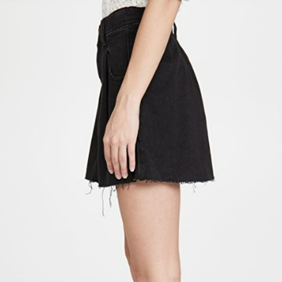 NWT Free People Women's Night Cosmico Flirt A-Line Denim Mini Skirt Size 30 - Picture 3 of 11